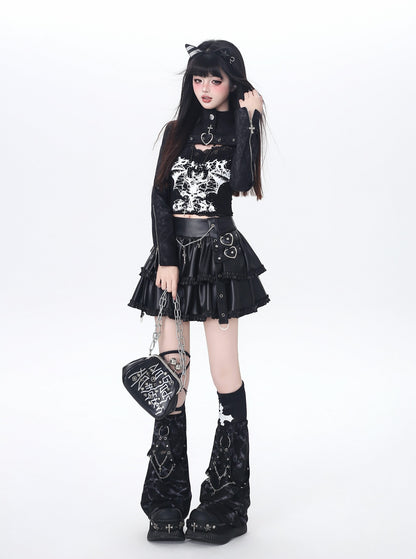 Crazy_Girl_Dark_Utilitarian_Hooded_Button_Cropped_Slim_Fit_Y2k_Women&