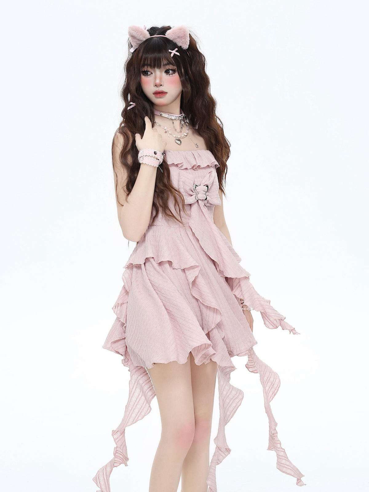 Crazy Girl Ethereal French Waist Cinched Spaghetti Strap Women&