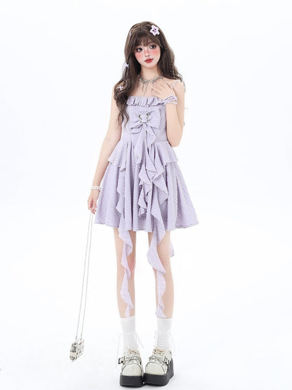 Crazy Girl Ethereal French Waist Cinched Spaghetti Strap Women&