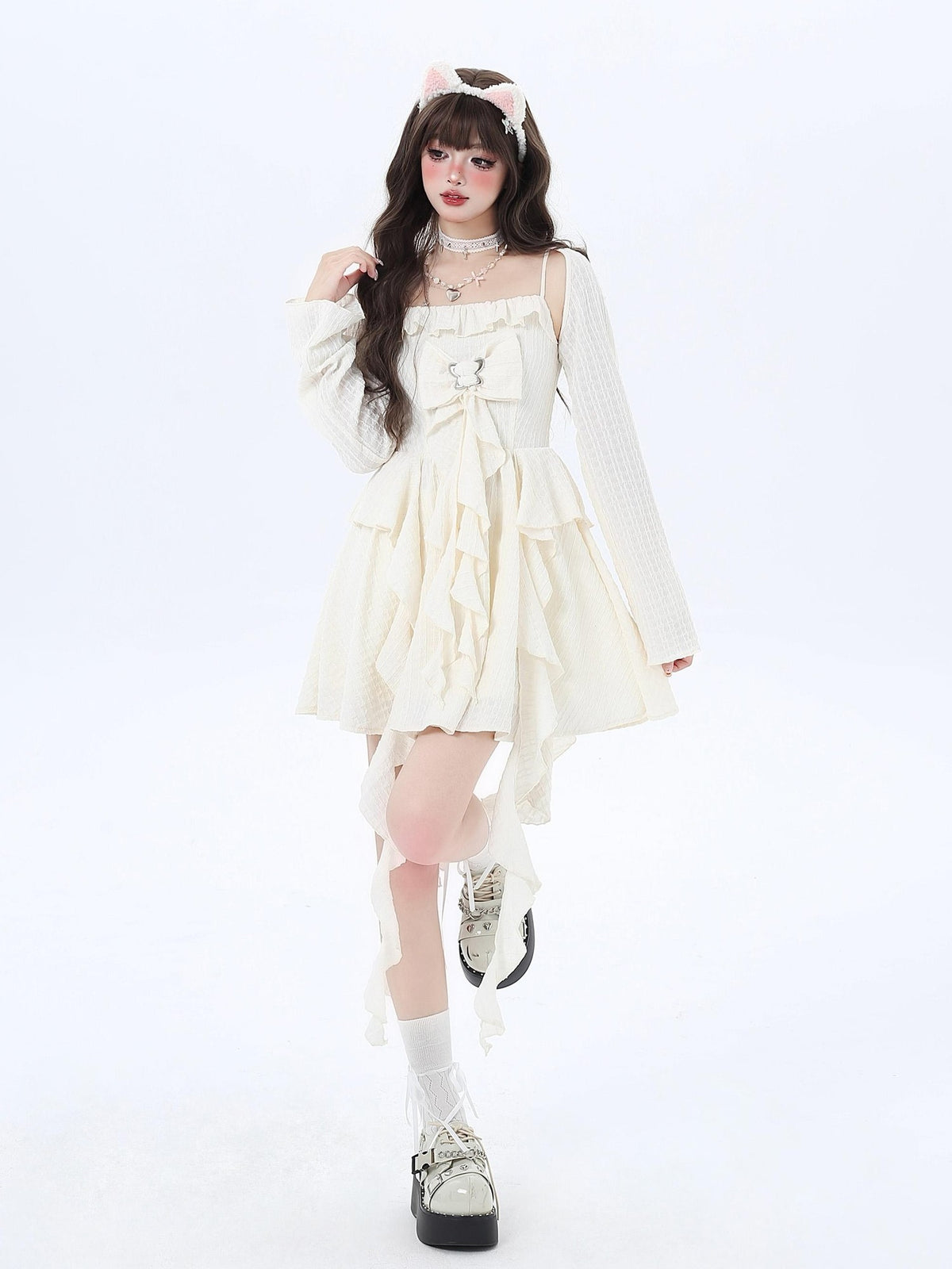 Crazy Girl Ethereal French Waist Cinched Spaghetti Strap Women&
