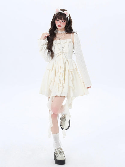 Crazy Girl Ethereal French Waist Cinched Spaghetti Strap Women&
