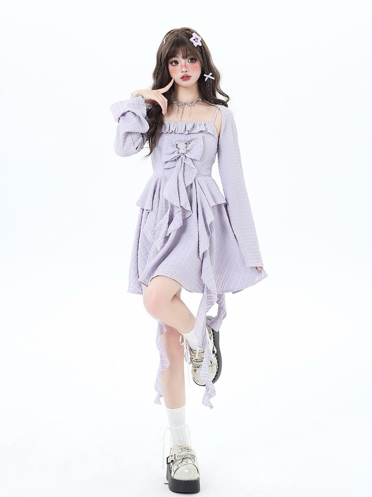 Crazy Girl Ethereal French Waist Cinched Spaghetti Strap Women&