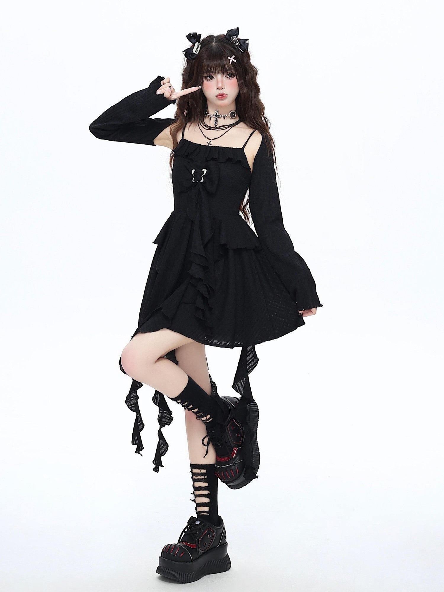 Crazy Girl Ethereal French Waist Cinched Spaghetti Strap Women&