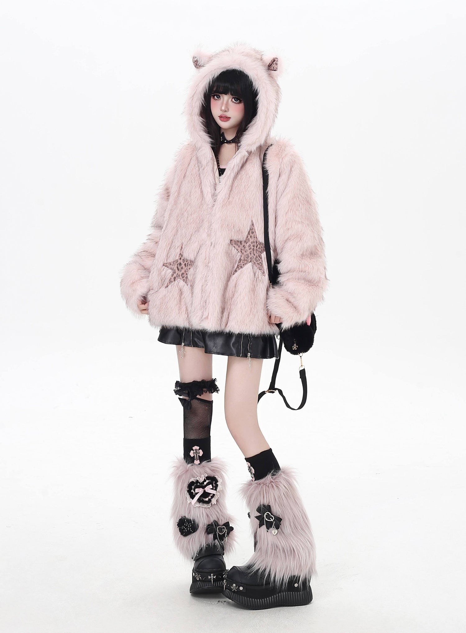 Crazy_Girl_Fluffy_Hooded_Zippered_Oversized_Women&