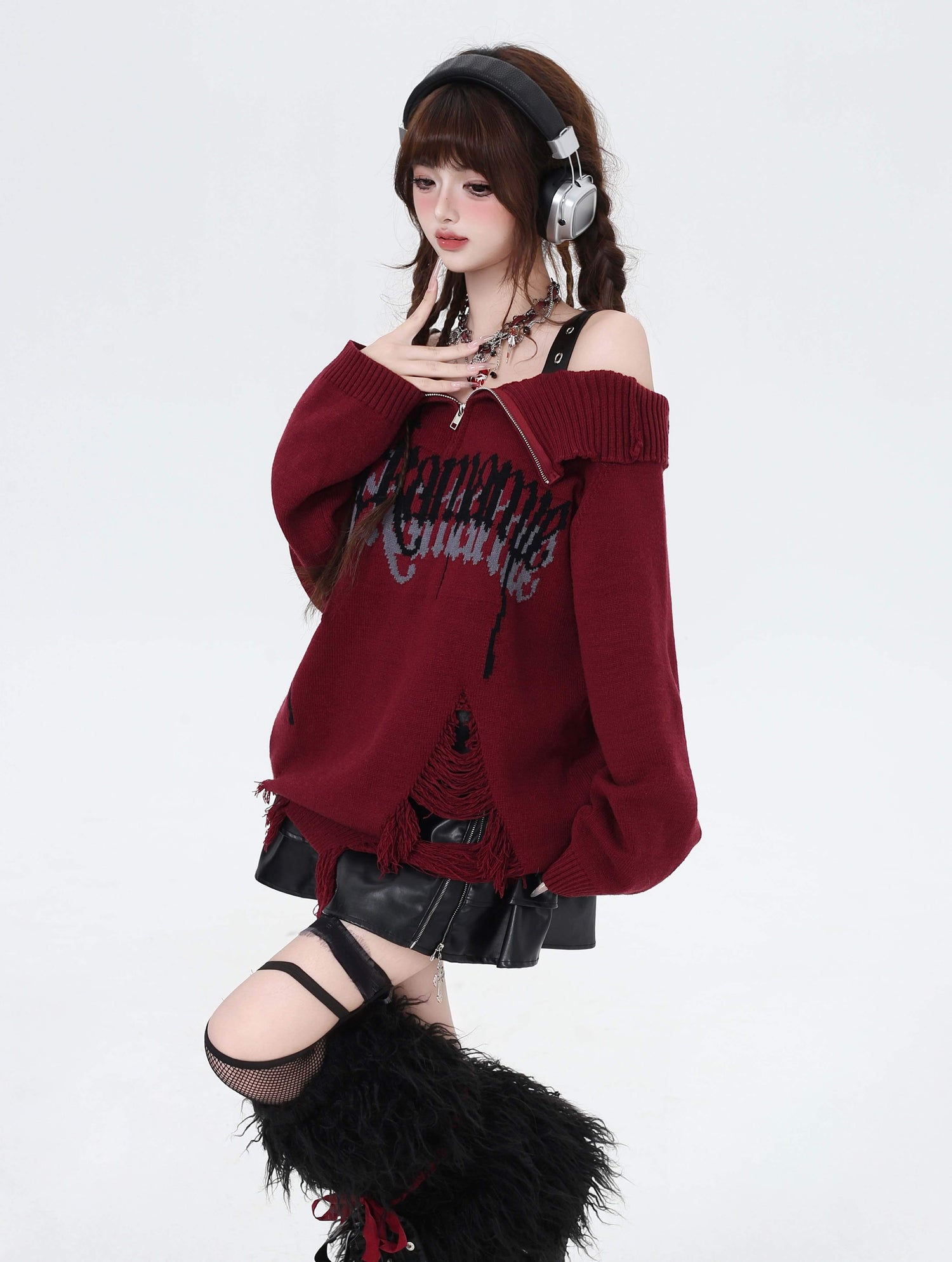 Crazy_Girl_Gothic_Fragment_Zip_Lapel_Women&