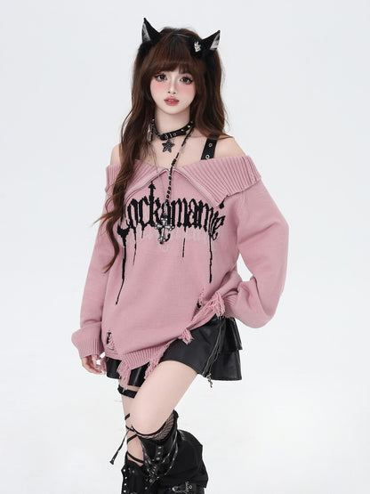 Crazy Girl Gothic Fragment Zip Lapel Women&