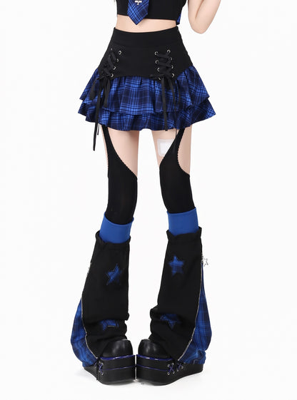 Crazy_Girl_Gothic_Plaid_Lace_Up_Backless_Exposed_Waist_Square_Shoulder_Women&