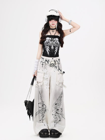 Crazy Girl Gothic Street Ripped High Waist Women&