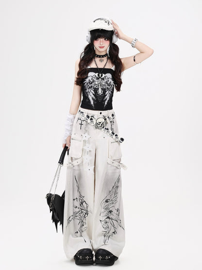 Crazy Girl Gothic Street Ripped High Waist Women&