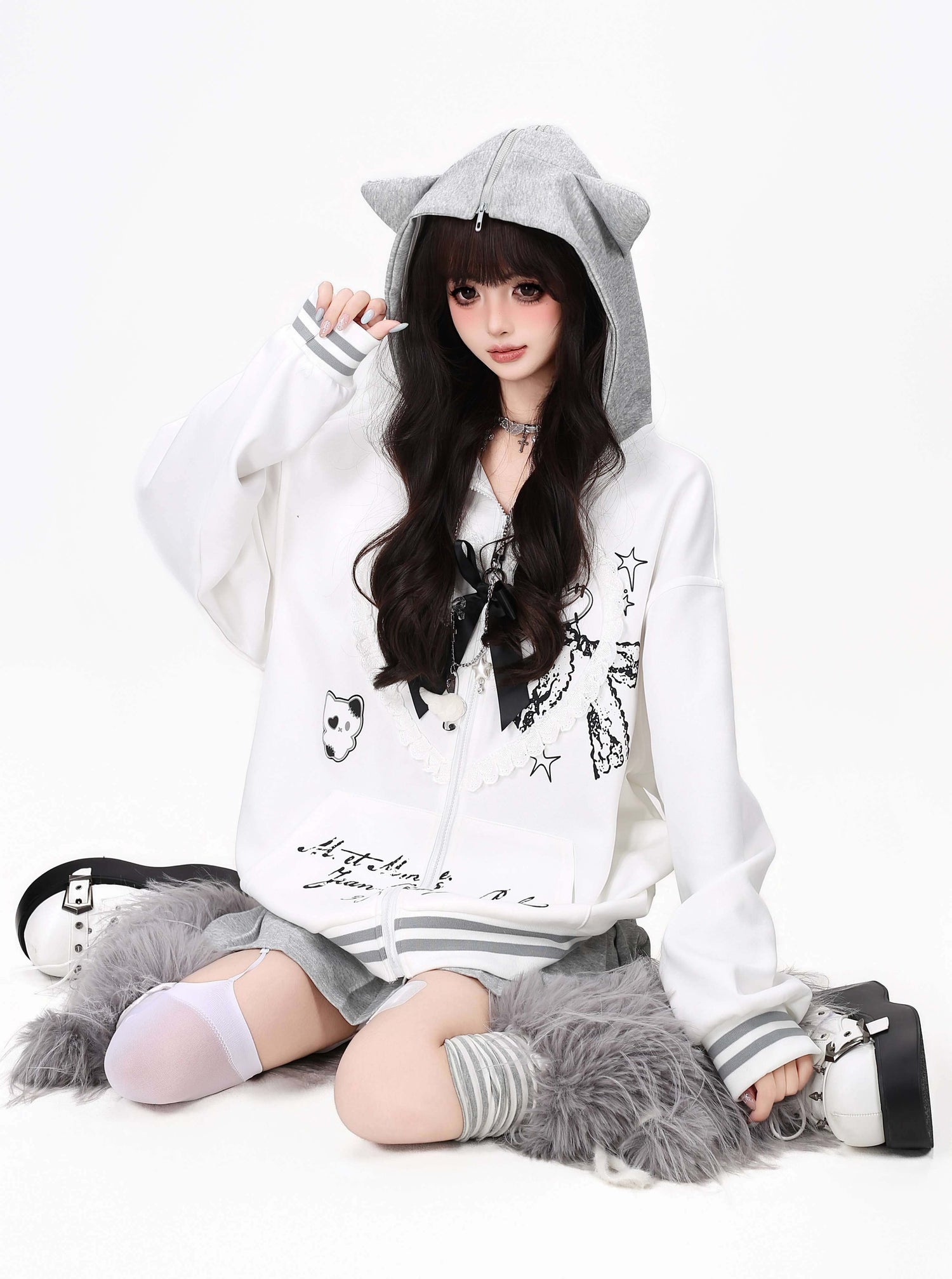 Crazy_Girl_Kawaii_Cat_Ear_Convertible_Lace_Bow_Heart_Trim_Women&