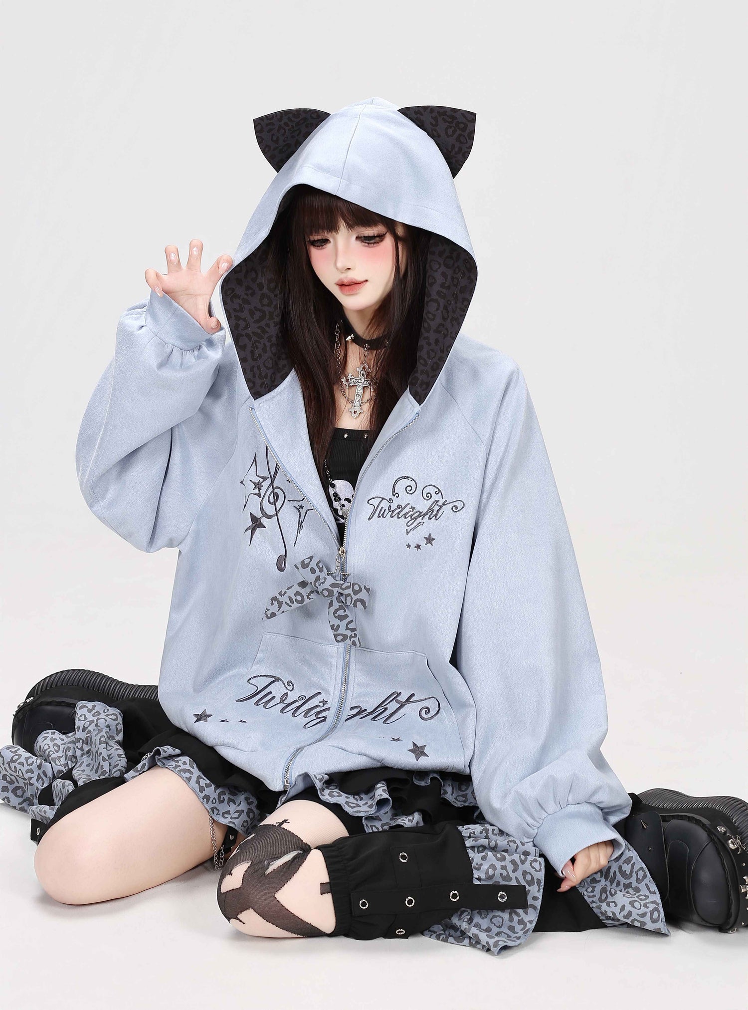 Crazy_Girl_Leopard_Cat_Ear_Note_Embroidered_Hooded_Women&