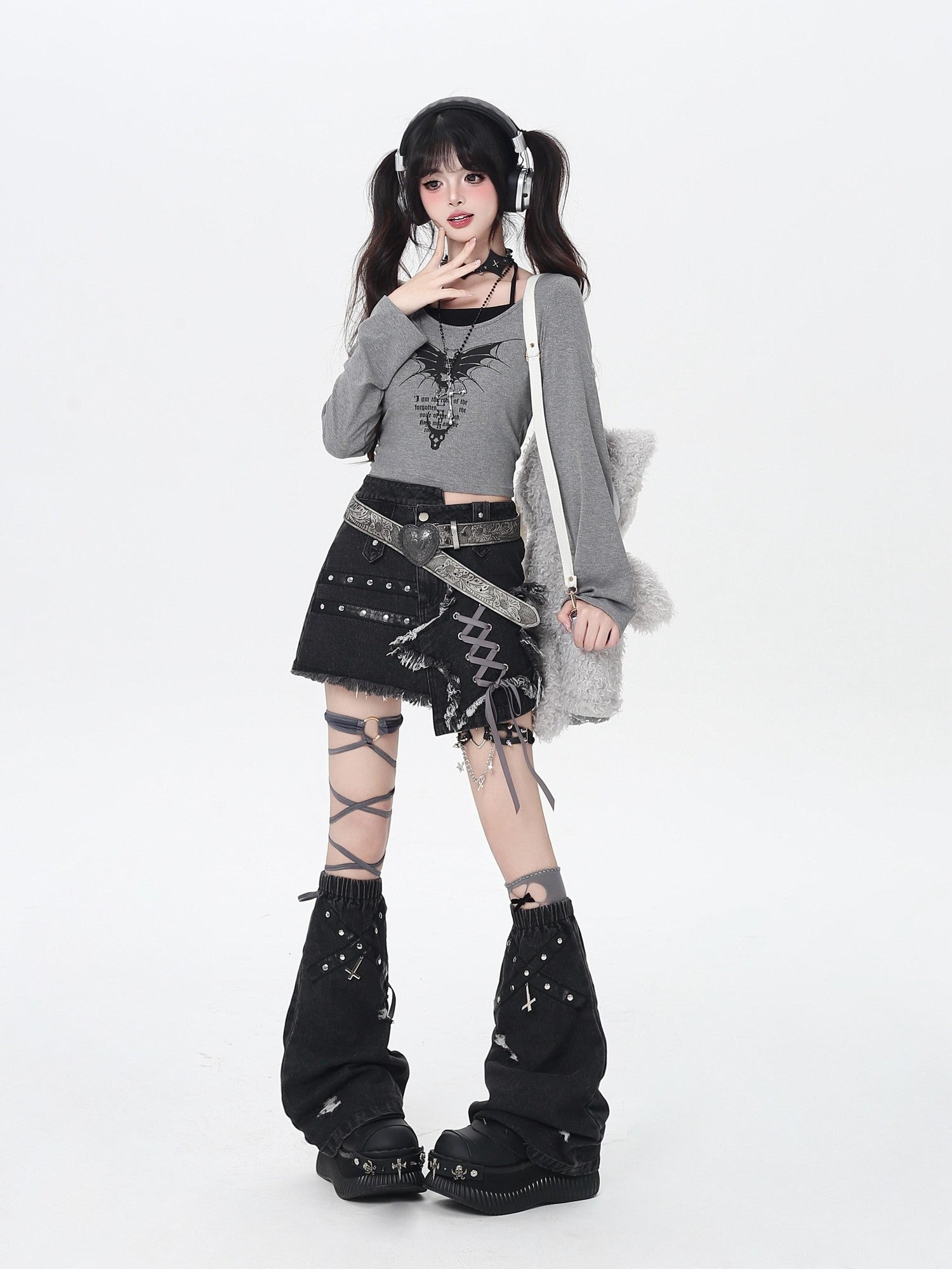 Crazy Girl Letter Print Patchwork Faux Halter Slim Fit Women&