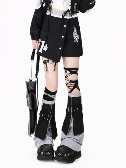 Crazy_Girl_Lightweight_Contrast_Color_Stand_Collar_Zipper_Loose_Fit_Women&