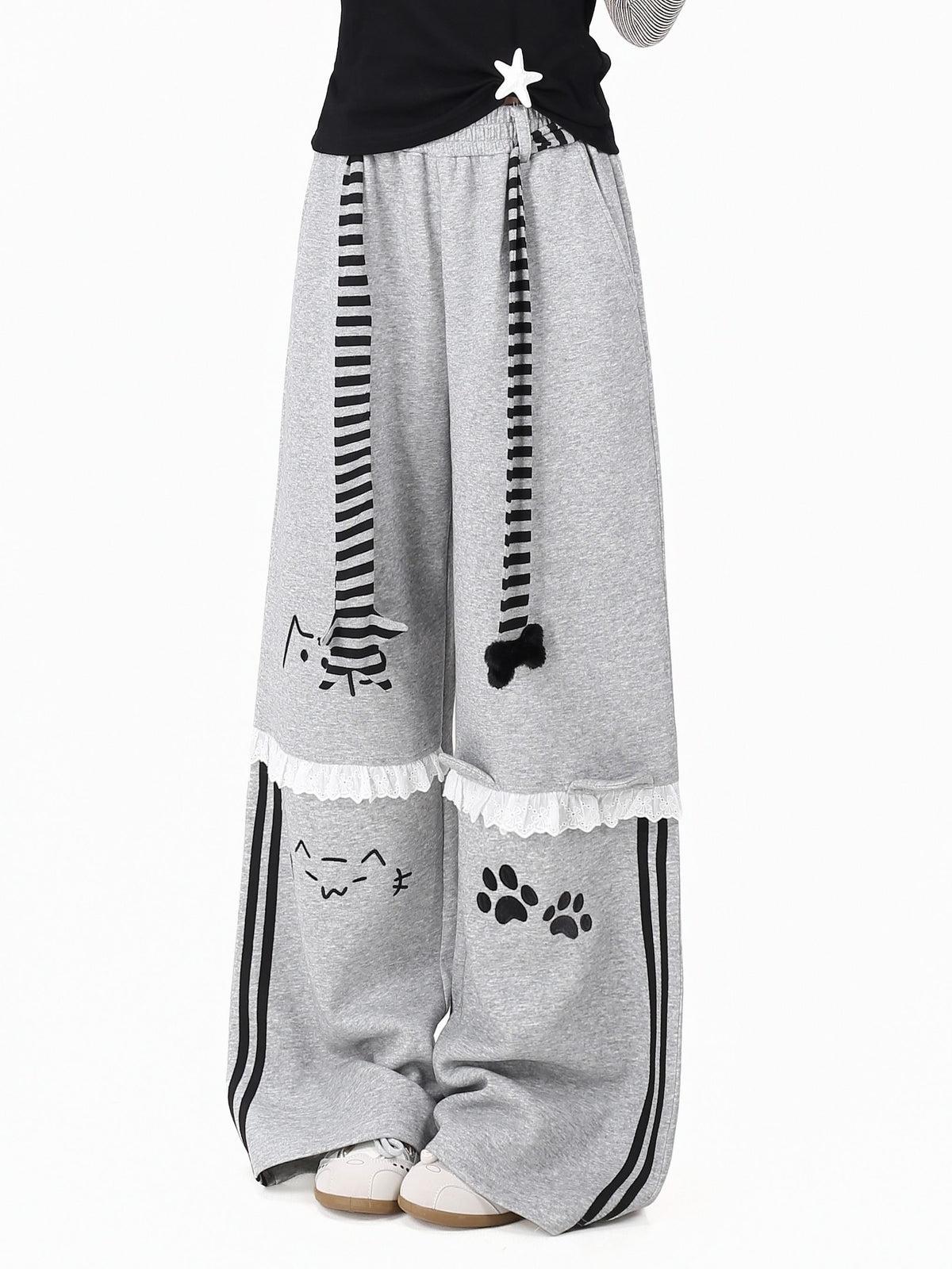 Crazy_Girl_Line_Art_Cat_Polka_Dot_Embroidered_Lace_High_Waist_Women&