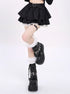 Crazy_Girl_Long_Leg_Bow_Jacquard_Pleated_Puff_A_Line_Women&