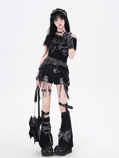 Crazy Girl Long Leg Niche Lace Up Low Waist Skinny Women&