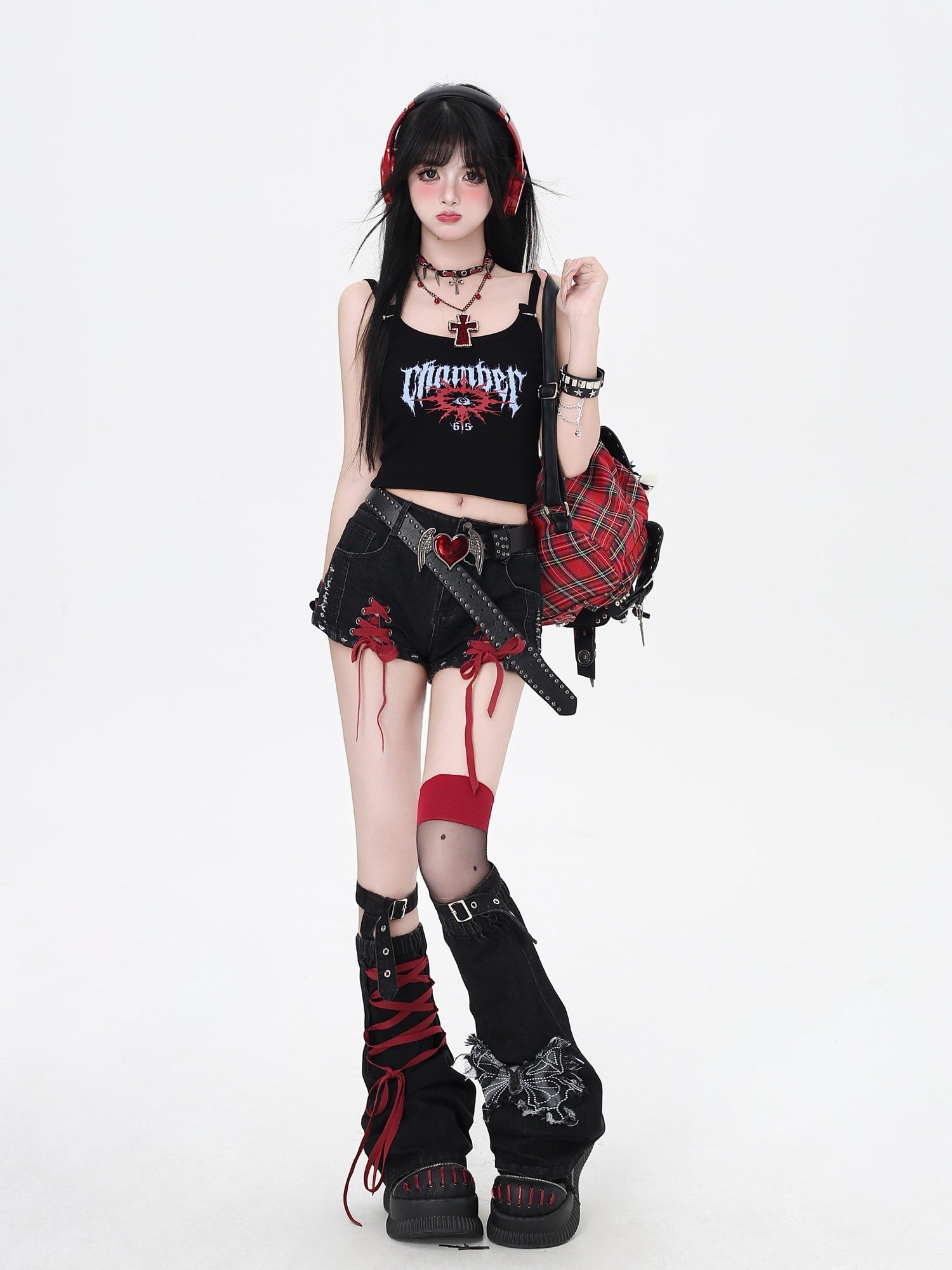 Crazy Girl Long Leg Niche Lace Up Low Waist Skinny Women&