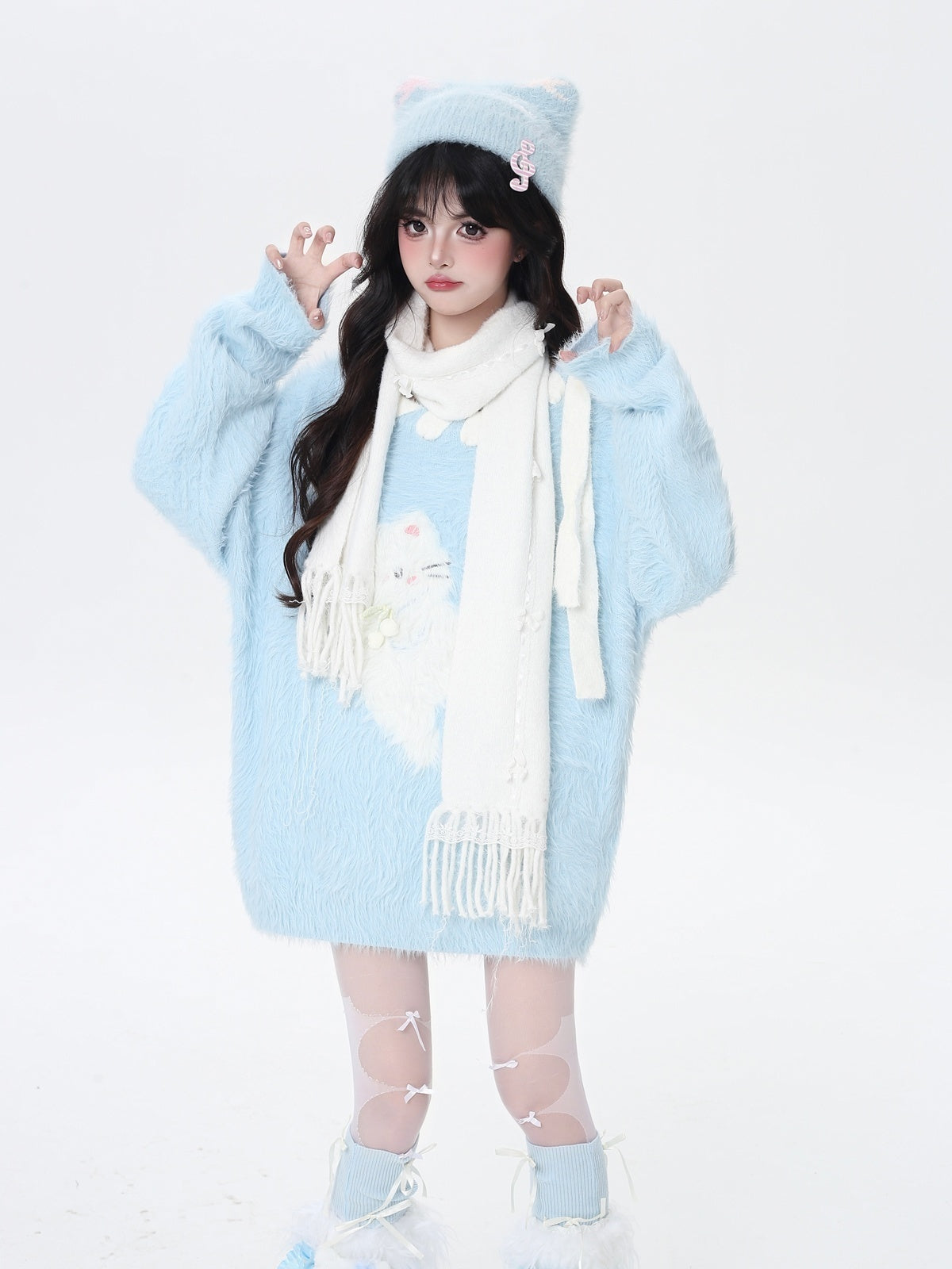 Crazy_Girl_Macaron_Cat_Sweet_Cute_Loose_Design_Women&
