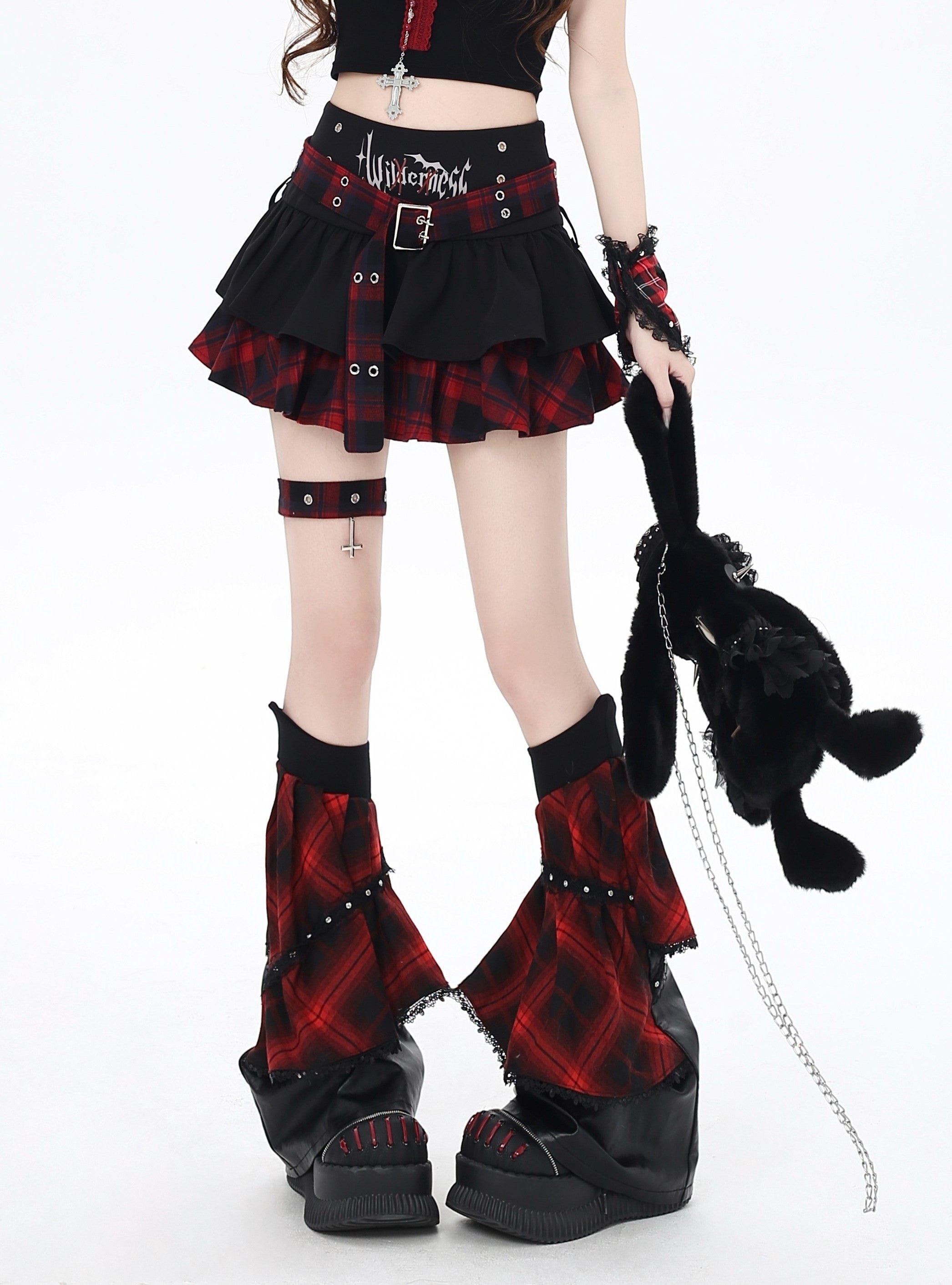 Crazy_Girl_Millennial_Plaid_Tie_Print_High_Waist_Women&