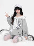 Crazy_Girl_Muted_Polka_Dot_Bowknot_Hooded_Oversized_Midlength_Women&