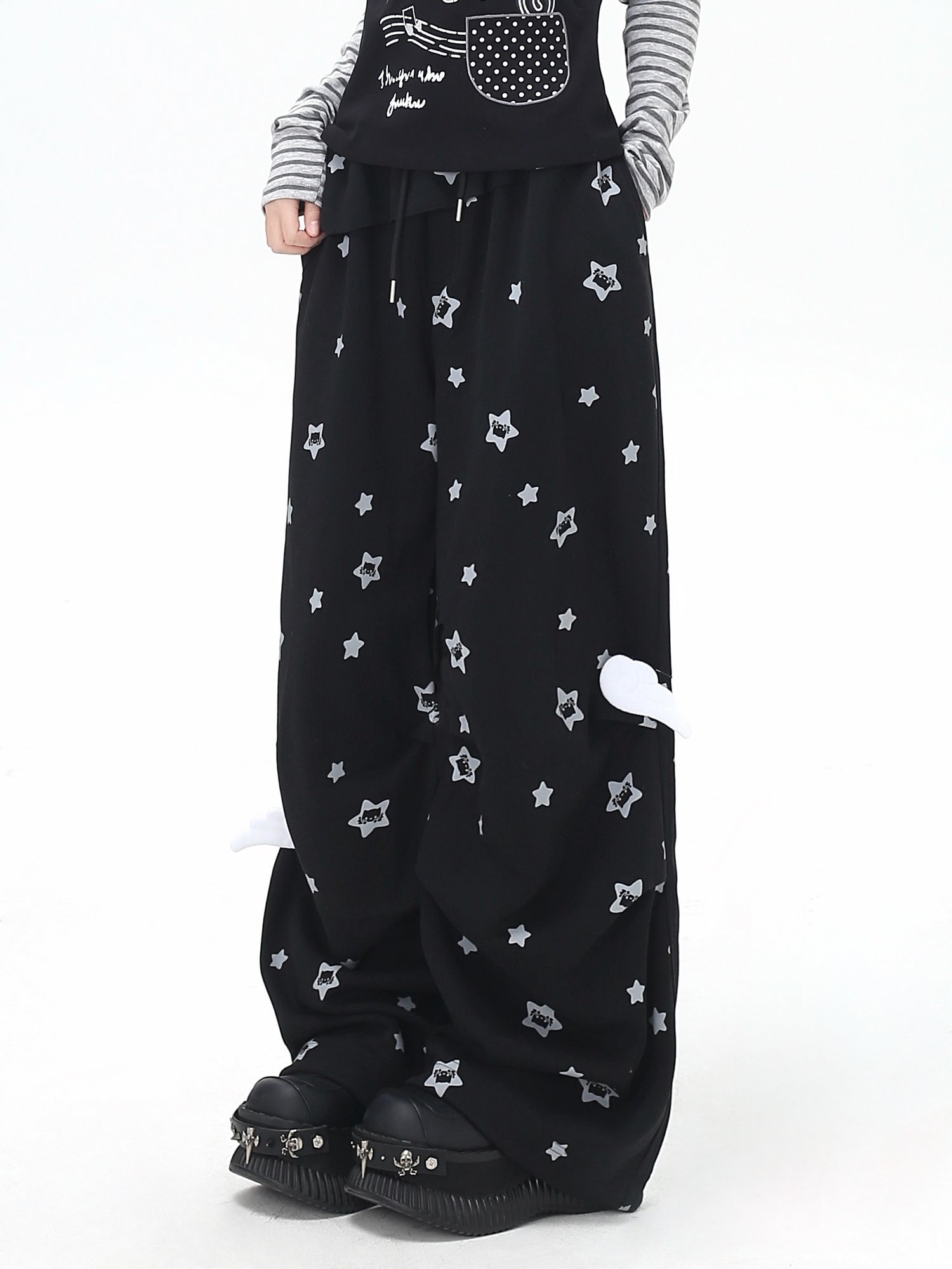 Crazy_Girl_Muted_Star_Print_High_Waist_Relaxed_Women&