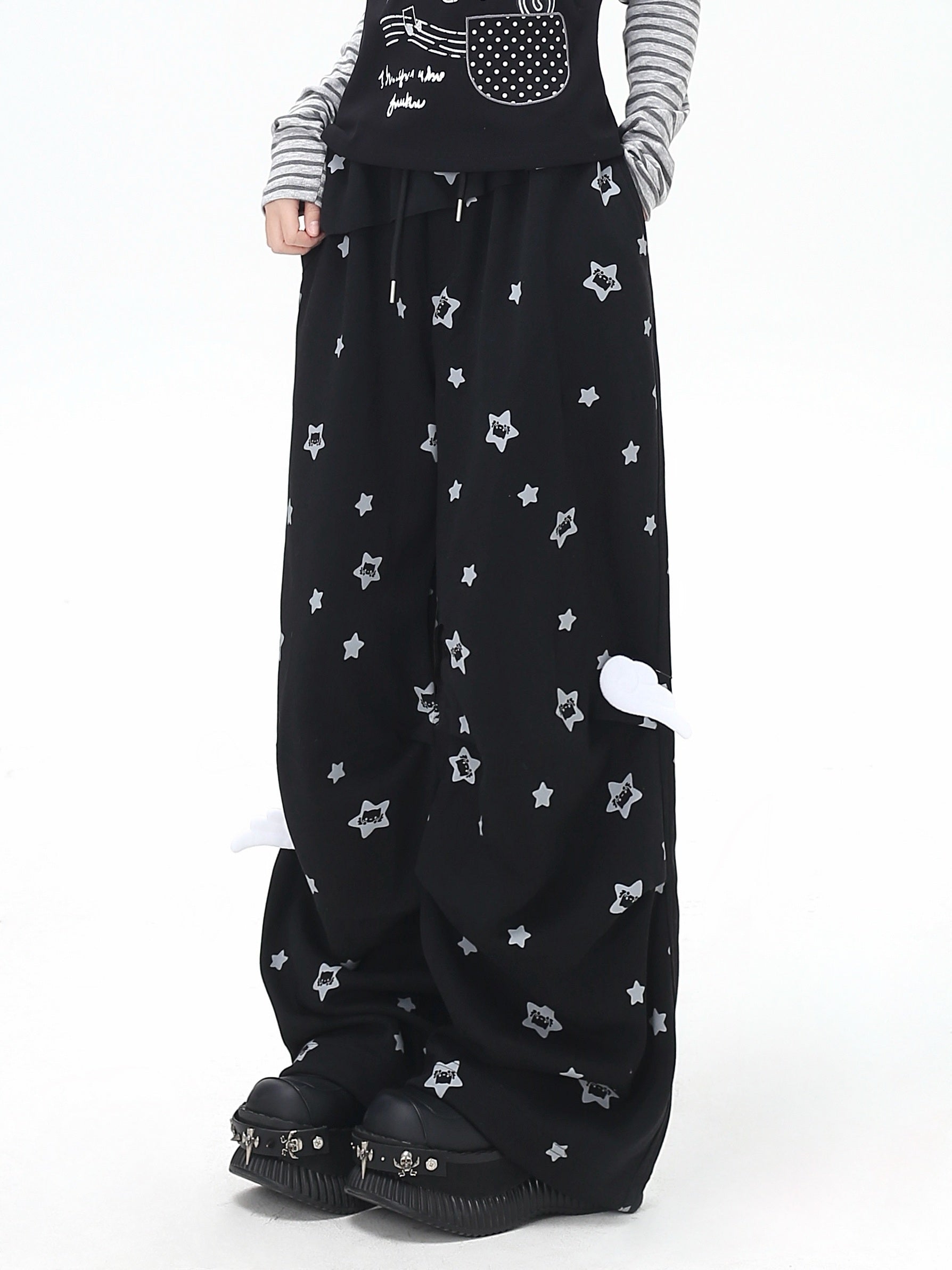 Crazy_Girl_Muted_Star_Print_High_Waist_Relaxed_Women&