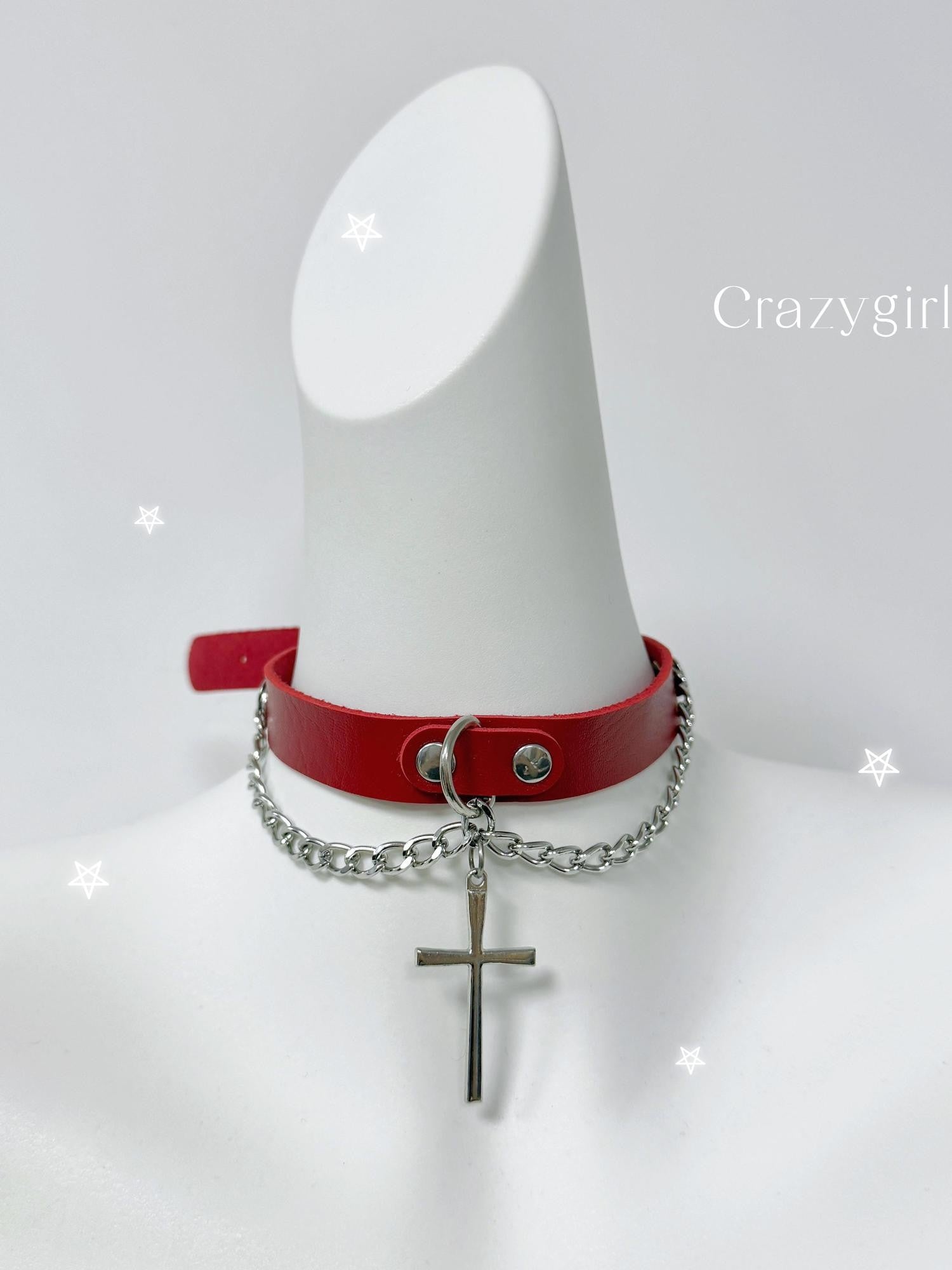 Crazy Girl Niche Subculture Cross Chain Sweet Cool Women&