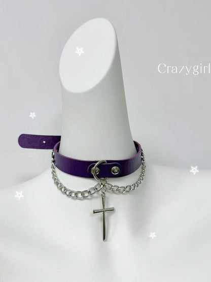 Crazy Girl Niche Subculture Cross Chain Sweet Cool Women&