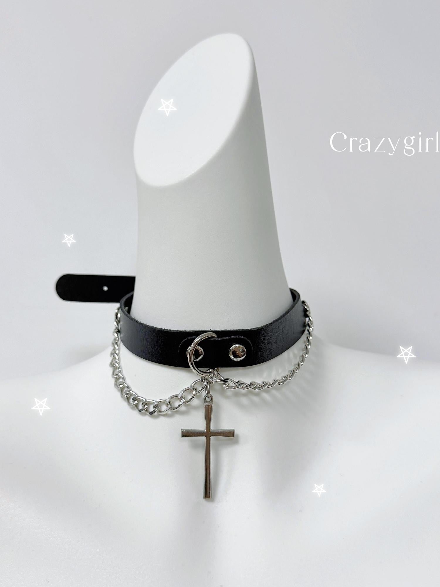 Crazy Girl Niche Subculture Cross Chain Sweet Cool Women&