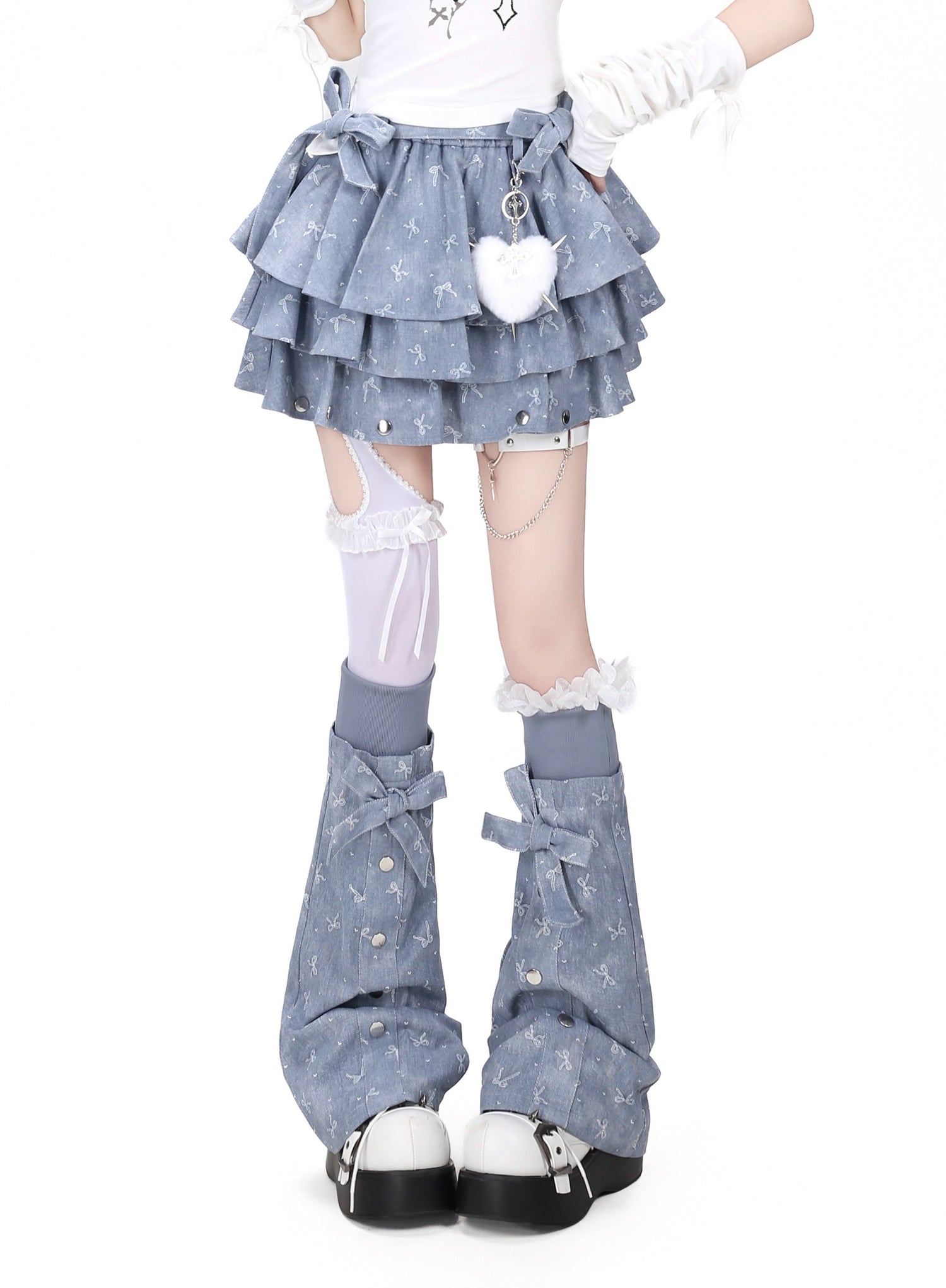Crazy_Girl_Original_Niche_Bow_Jacquard_Puffed_High_Waist_Women&