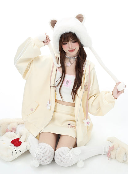 Crazy_Girl_Petite_Fleece_Lined_Hooded_Midlength_Loose_Fit_Breathable_Women&