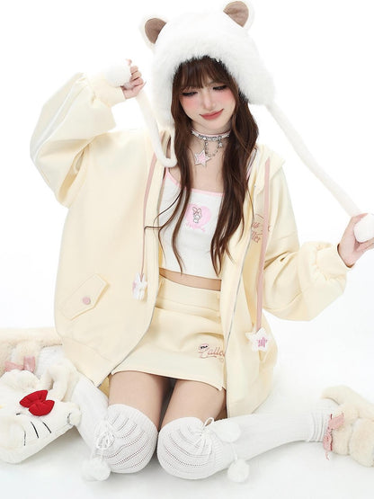 Crazy Girl Petite Fleece Lined Hooded Midlength Loose Fit Breathable Women&