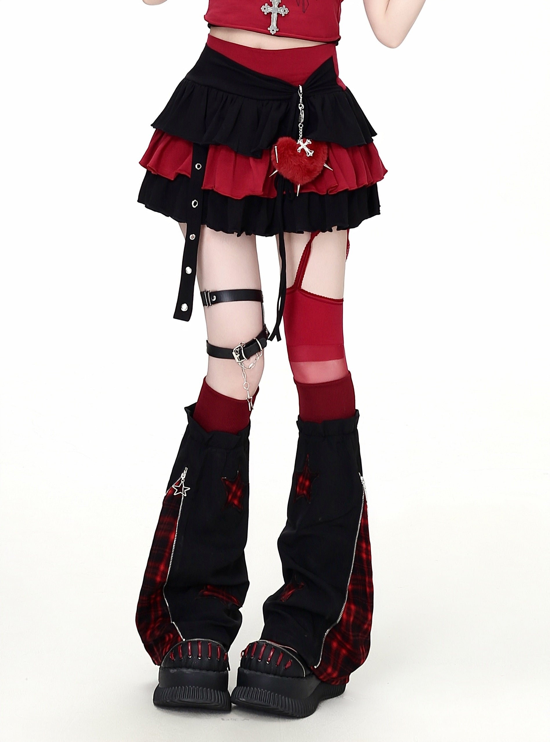 Crazy_Girl_Pixelated_Gothic_Letter_Halter_Neck_Spliced_Faux_Layered_Women&