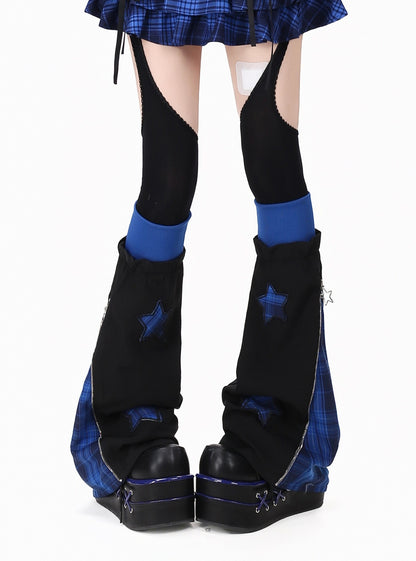 Crazy_Girl_Plaid_Asymmetrical_High_Waist_Zipper_Tiered_Women&