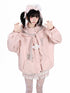 Crazy_Girl_Plaid_Bow_Embroidered_Hooded_Zippered_Relaxed_Women&