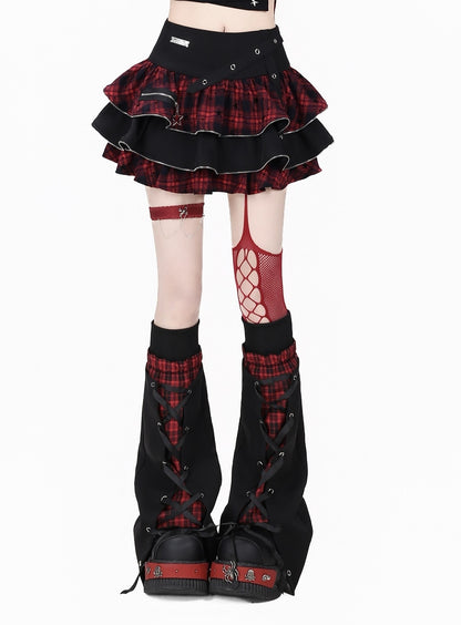 Crazy_Girl_Plaid_Chain_Detail_High_Waist_Slimming_Y2k_Women&