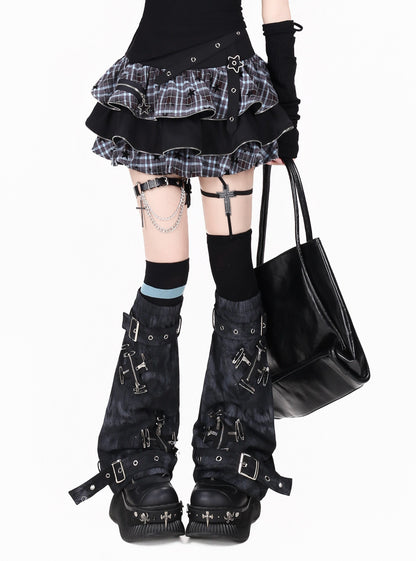 Crazy_Girl_Plaid_Chain_Detail_High_Waist_Slimming_Y2k_Women&