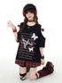 Crazy_Girl_Plaid_Patchwork_Letter_Butterfly_Round_Neck_Women&