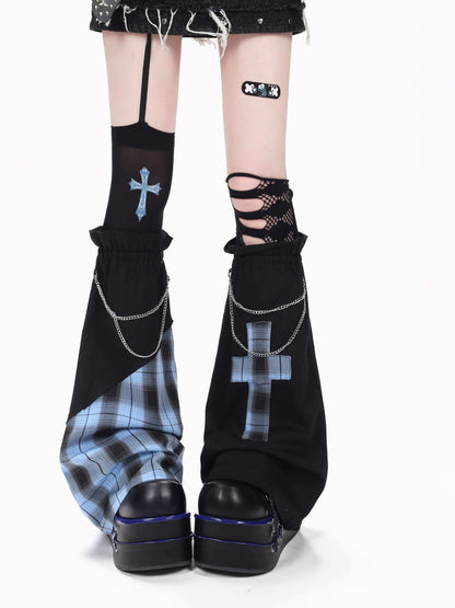 Crazy_Girl_Plaid_Tie_Patchwork_Asymmetrical_Letter_Slim_Women&