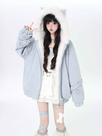 Crazy_Girl_Plush_Cat_Ear_Hooded_Loose_Women&