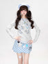 Crazy_Girl_Polka_Dot_Cat_Print_Faux_Layered_Waist_Cinched_Women&