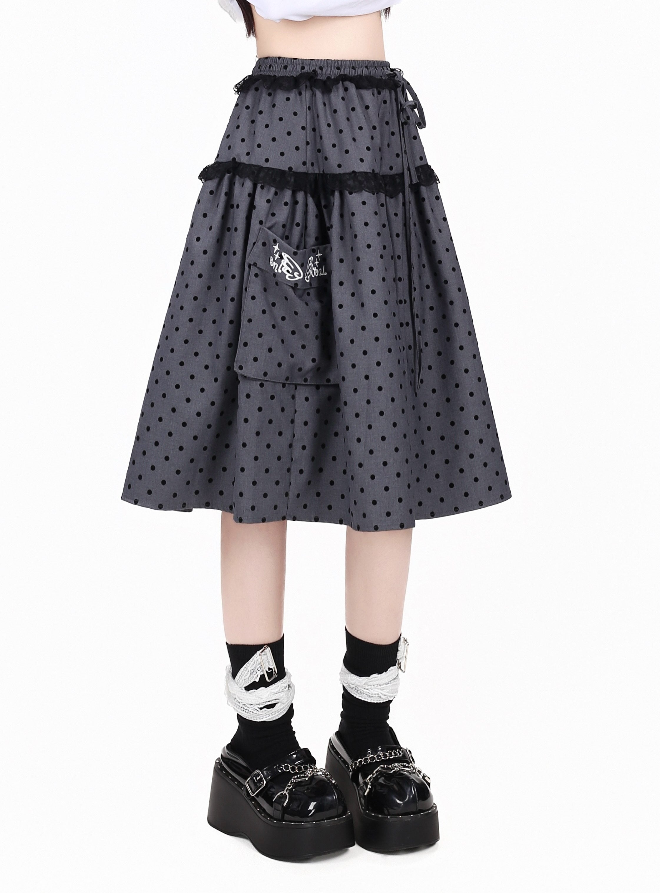 Crazy_Girl_Polka_Dot_Grey_White_Lace_Patchwork_Embroidered_High_Waist_Women&