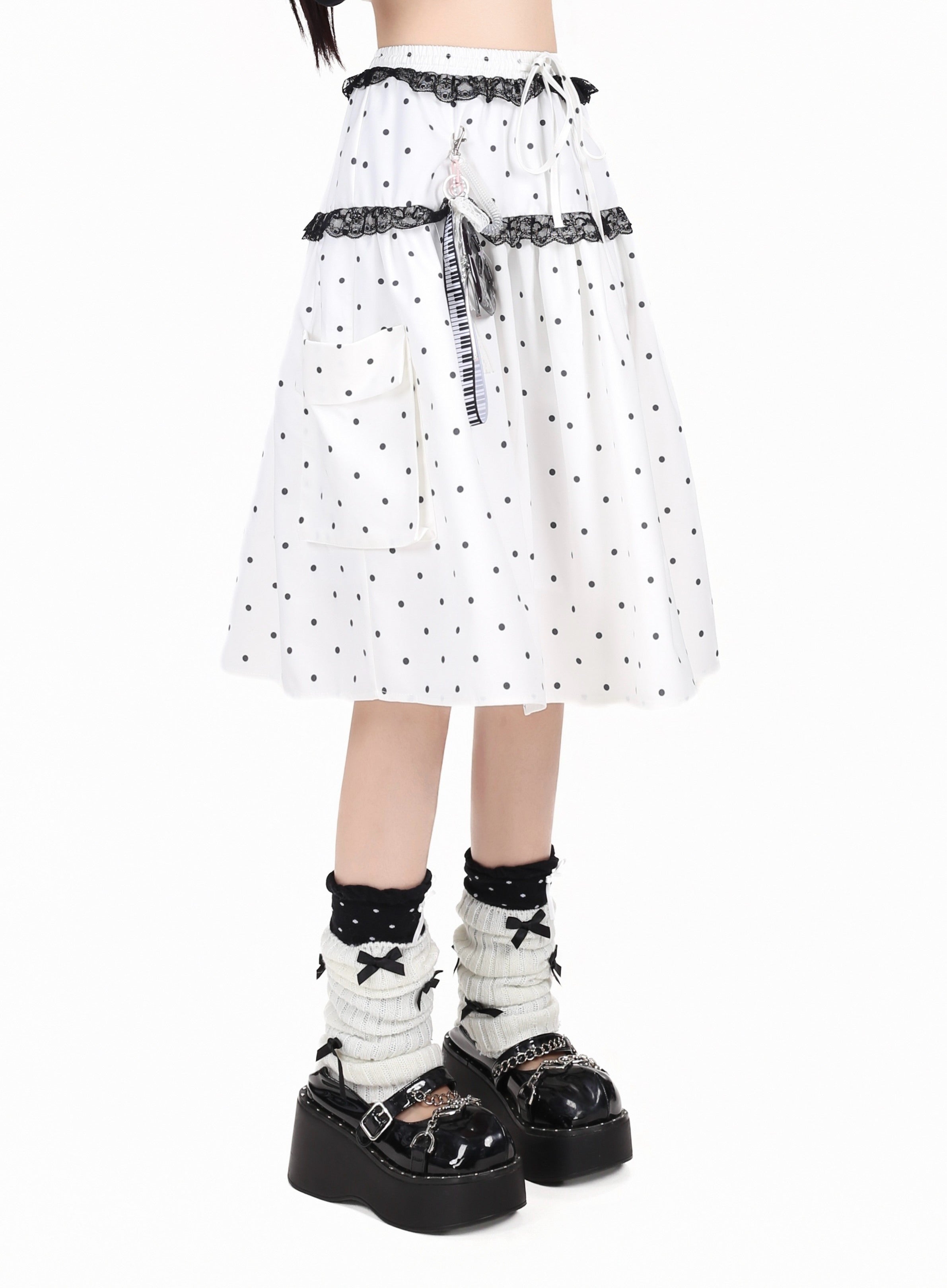 Crazy_Girl_Polka_Dot_Heart_Faux_Two_Piece_Collared_Slim_Women&