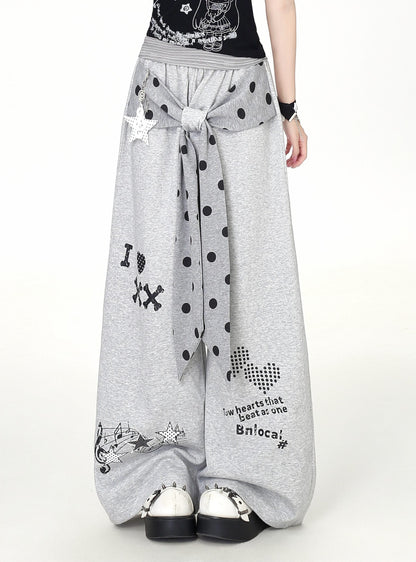 Crazy_Girl_Retro_Polka_Dot_Bow_Faux_Two_Piece_High_Waist_Women&