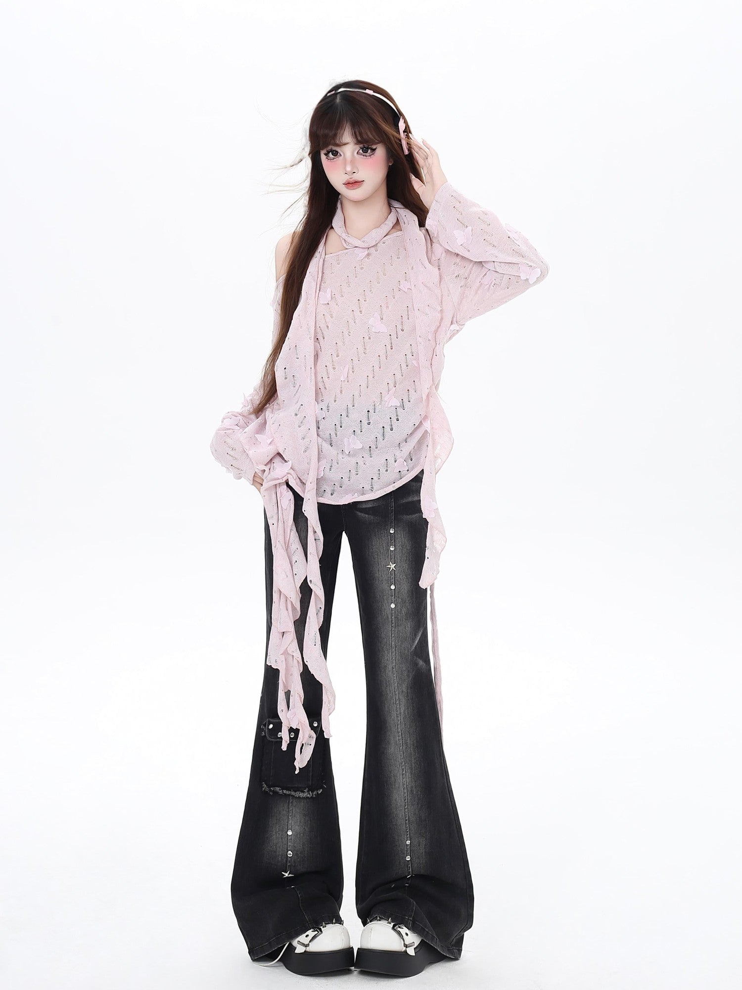 Crazy Girl Romantic 3d Butterfly Slim Fit Women&