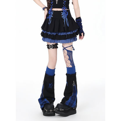 Crazy_Girl_Ruffled_Lace_Trim_Tie_Pleated_Women&