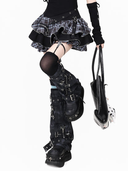 Crazy Girl Slouchy Punk Metal Pin Niche Design Slimming Women&