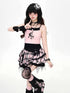 Crazy_Girl_Star_Moon_Colorblock_Faux_Two_Piece_Printed_Cropped_Slim_Women&