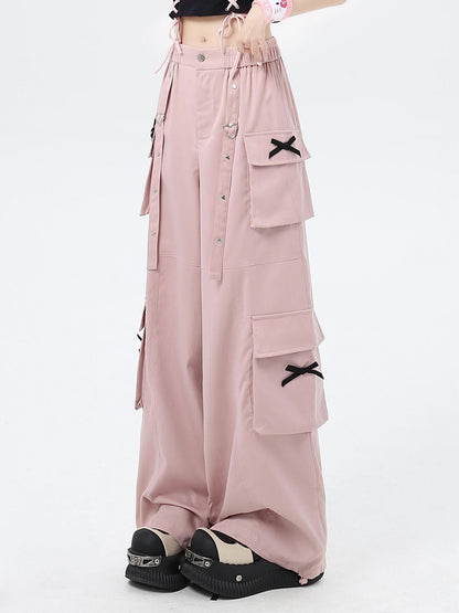 Crazy Girl Streetwear High Waist Wide Leg Loose Workwear Women&