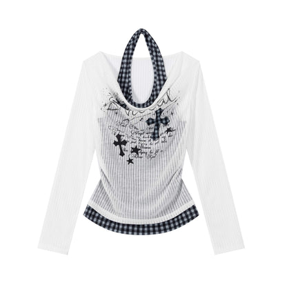 Crazy_Girl_Striped_Letter_Halter_Patchwork_Slim_Women&